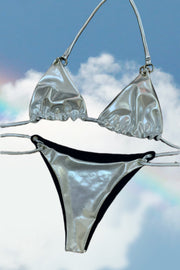 Y2K Silver Bikini