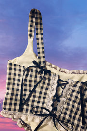 Gingham Corset Top