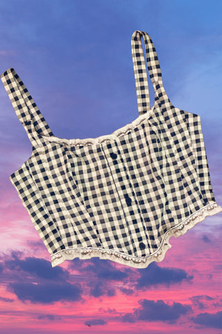 Gingham Corset Top